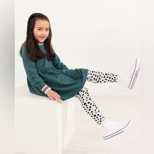 Hanna Anderson Rainbow Cuff Print Knit Dress In French
Terry Sz 6-7